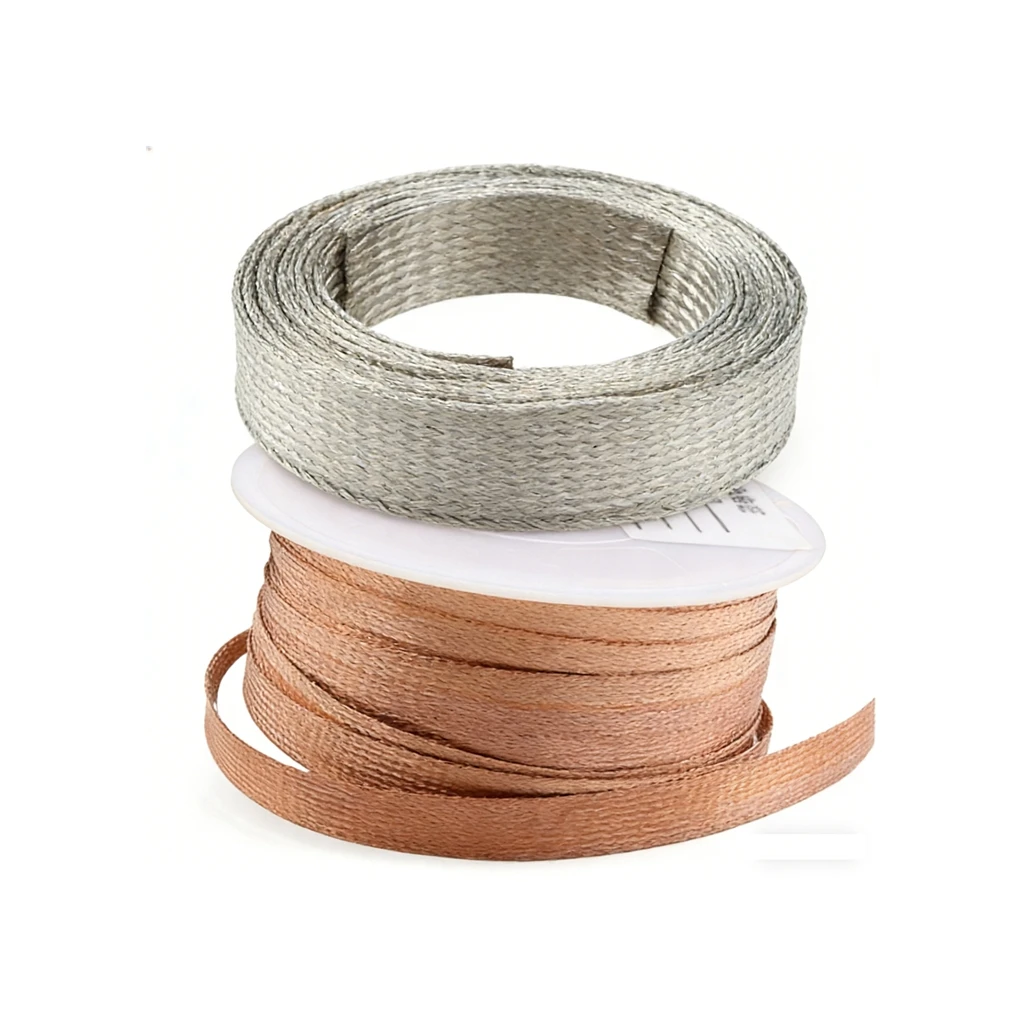 High Conductivity Copper Braided Cable Sleeve Flexible Anti-Corrosion Shielding Tubing for Industrial Wiring Protection System