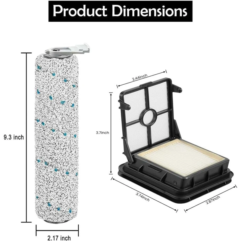 Набор запасных частей для Bissell Crosswave Wireless Max Series 2787 2554A, 25542, 25548, многоповерхностные щетки в рулонах HEPA фильтры