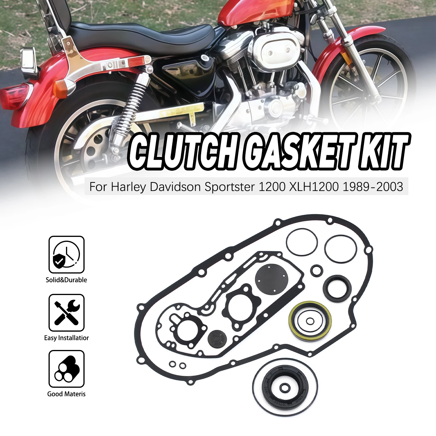 

Accessories Moto Cylinder Gasket Head Cover Kit For Harley-Davidson Sportster XLH1200 S C Sport Custom Anniversary