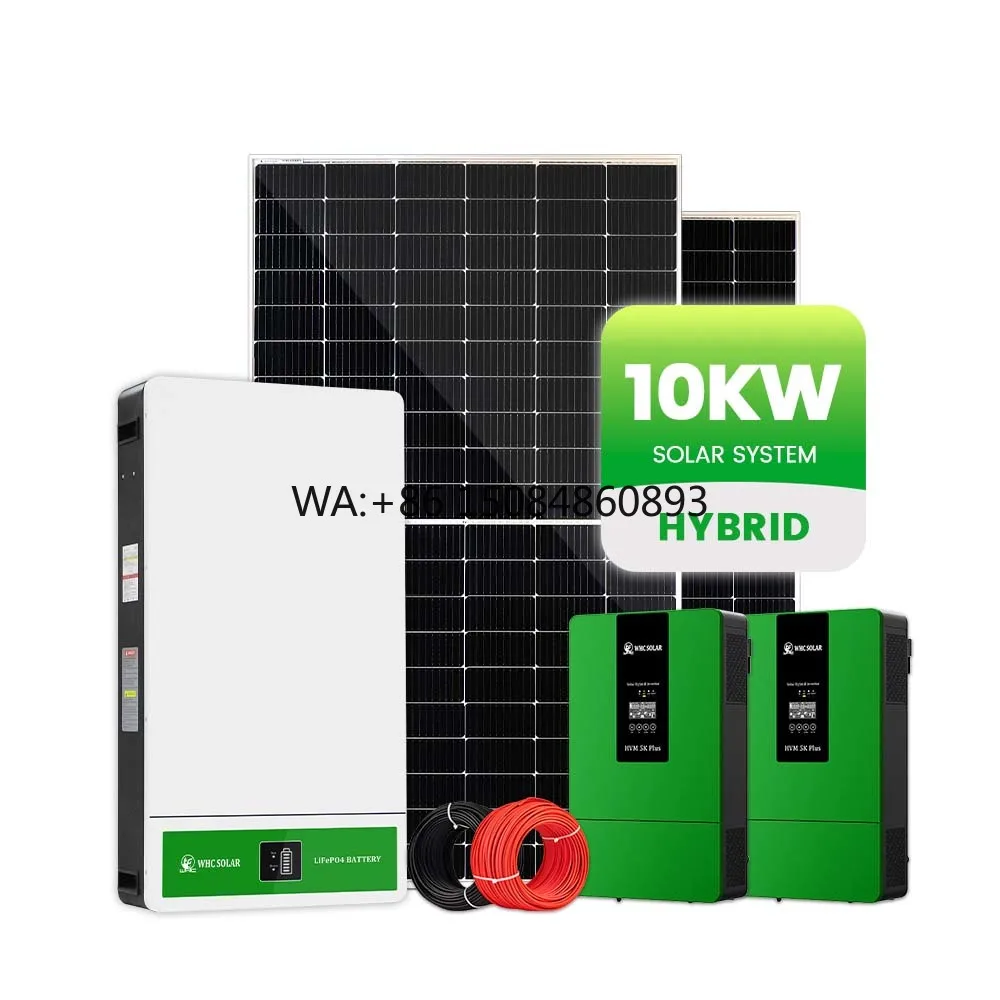 WHC Complete 10KW Solar Kit Off-Grid 5KW & 15KW Solar Panel System with MPPT Controller & Lithium Ion for Home Energy