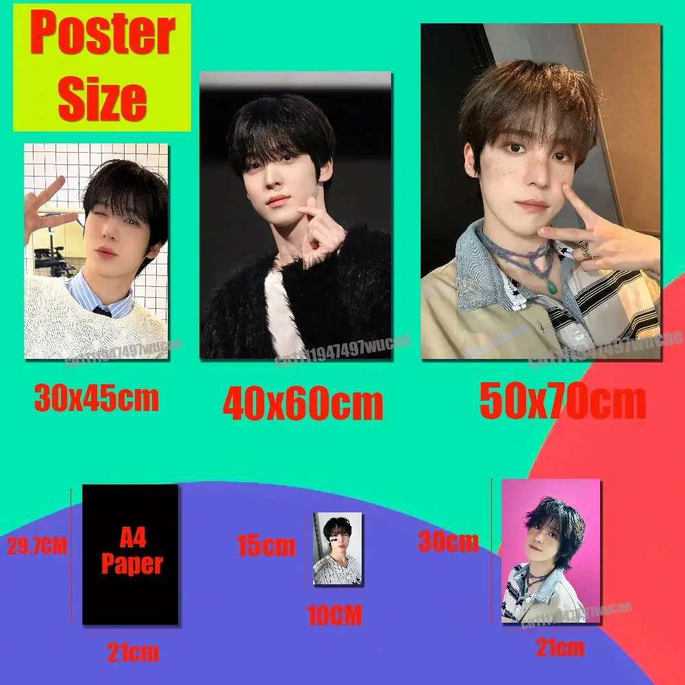 For Jeong Yun-ho Yunho Poster Cover Wall Murals Home Custom Self-adhesive Decoration Sticker Playbill Film
