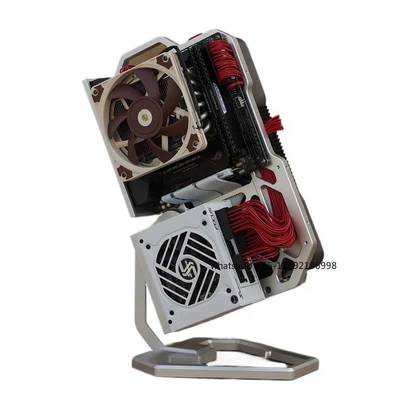 

2026 New Open ITX Aluminum Alloy Computer Rack Case SFX Adjustable Elevation Angle Desktop Games Mini High End