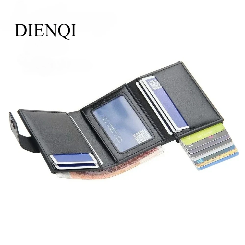 Rfid Blocking Bank Credit Card Holders Luxury Wallets Male Metal Slim Thin Minimalist Cardholder Travel Wallets for Men Women