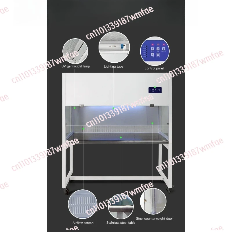 Flow Hood LED CNC Panel with UV Germicidal Lamps Horizontal Laminar Flow Hood Class