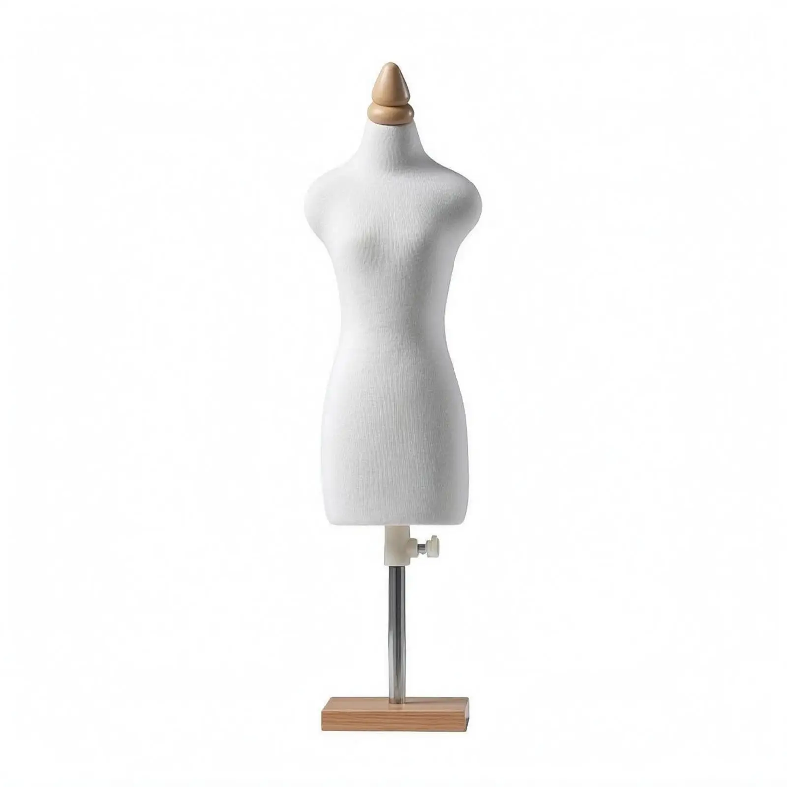 Clothing Display Mannequin Stand with Female Torso Shape and Height Adjustable Steel Pole for Fashion Design and Garment Fitting
