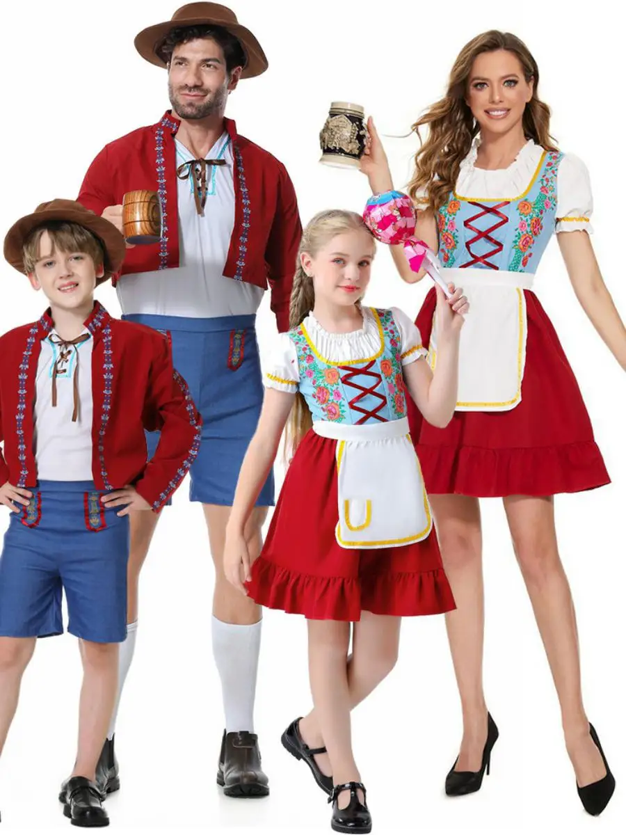 

Традиционный пивной фестиваль, новый принт, костюм для косплея, женская этническая сценическая одежда, смесь полиэстера