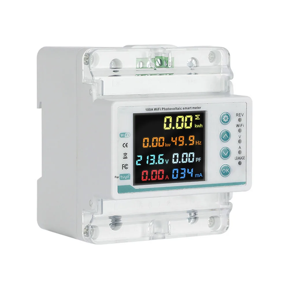 

Smart Electric Meter 100A with For Tuya Control 220V for Household Use with Advanced Safety Features and Data Access