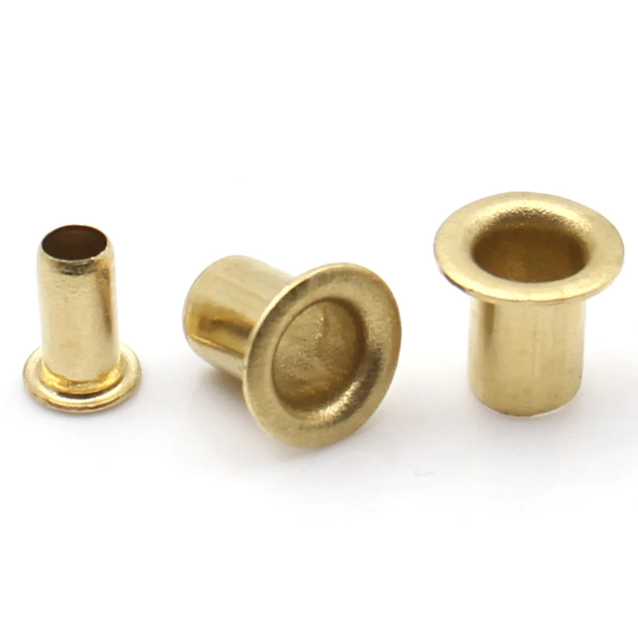 20-200pcs M0.9 M1.3 M1.5 M1.7 M2 M2.3 M2.5 M3 M3.5 M4 M5 M6 Brass Eyelet Rivets Hollow Tubular Rivet Grommet Eyelets