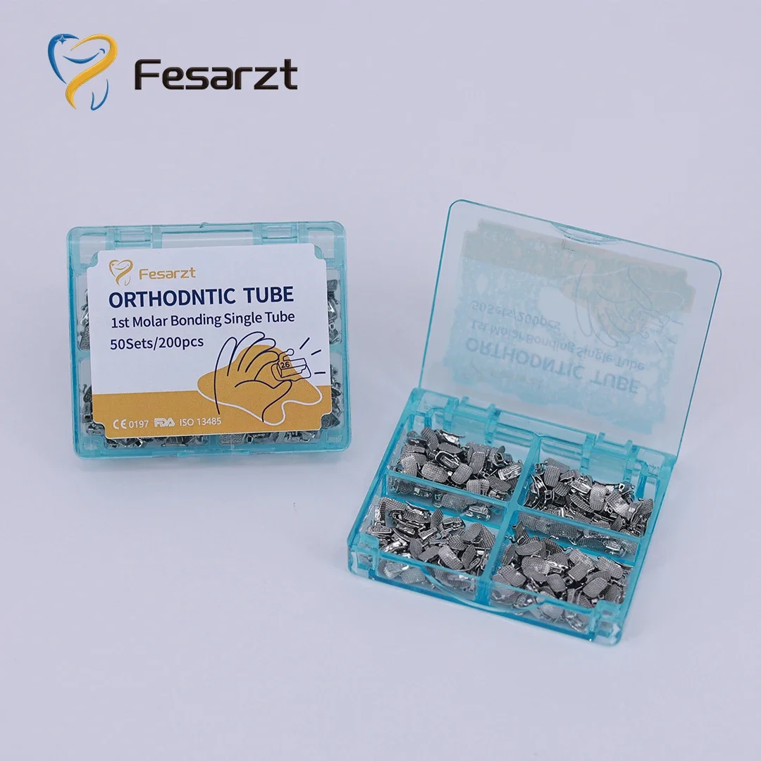 200 Stuks/50Set Orthodontische Tandbuccale Buizen Bondable 1e 2e Molaar Bondable Niet-Converteerbare 0.022 Roth Mbt Edgewise Buccale Buis