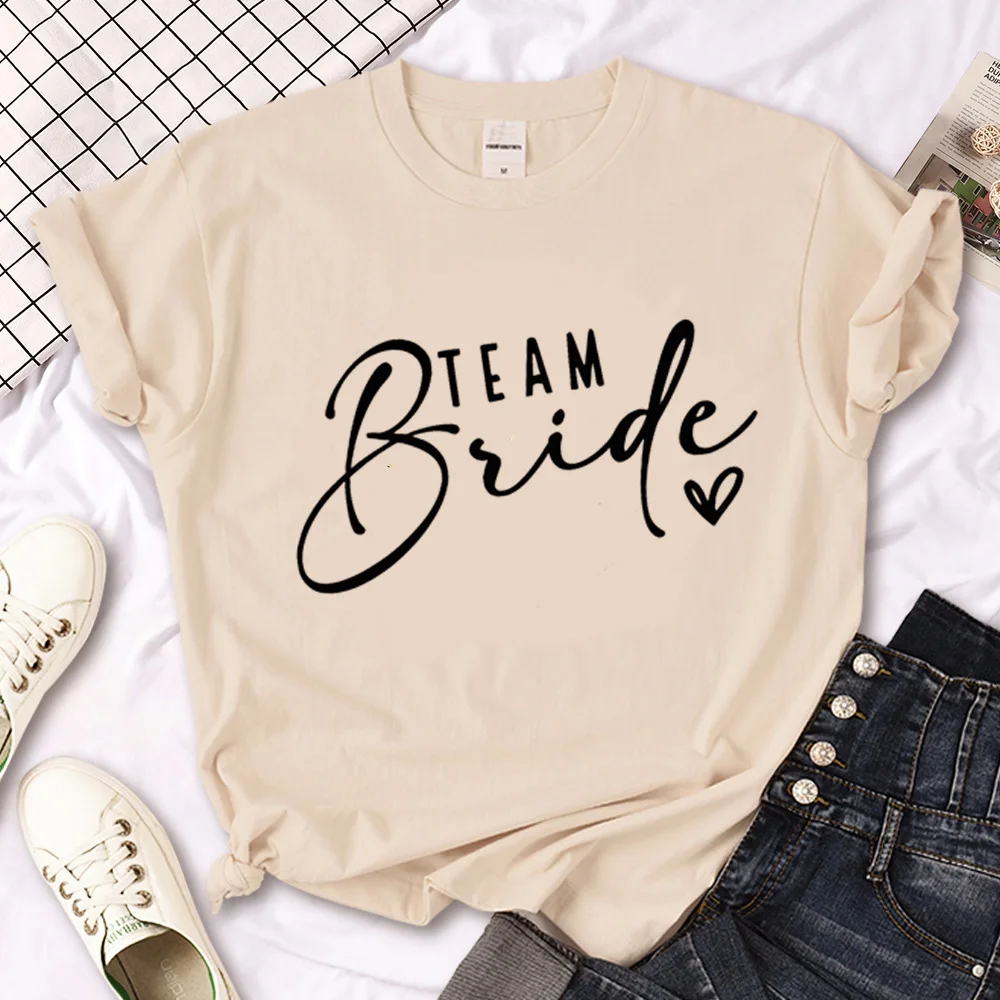 Team Bride tshirt women streetwear graphic top female streetwear Japanese clothes