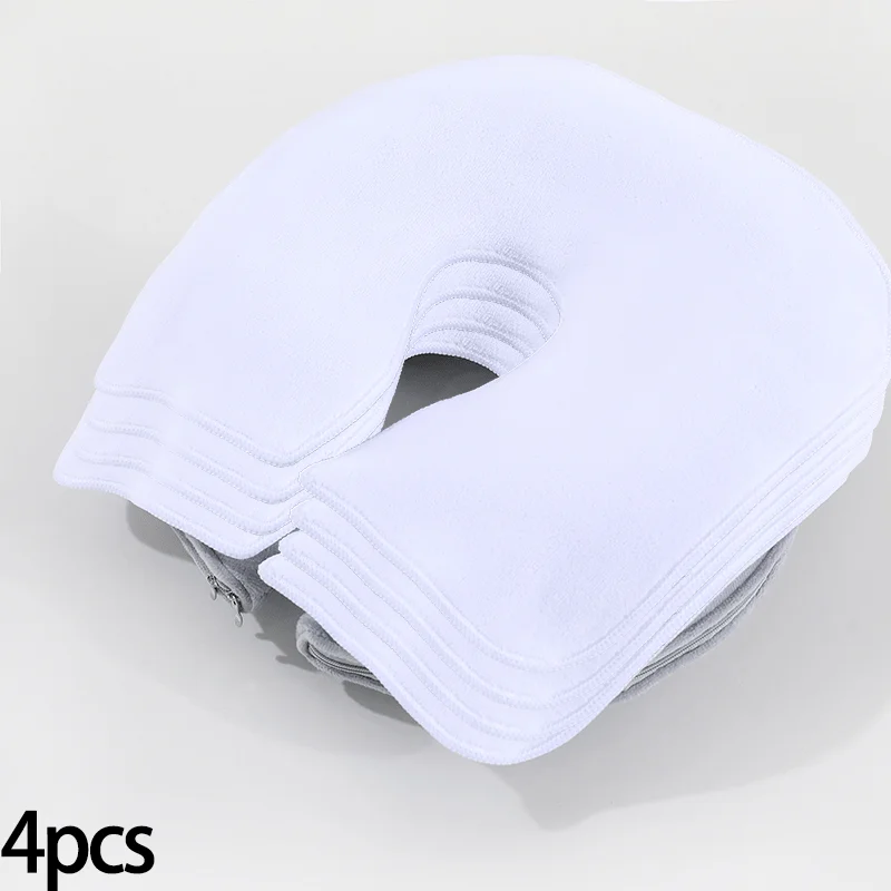 4pcs Massage Face Rest Pillow Cover Face Cushion Microfiber Square Spa Bed Face Cradle Cover
