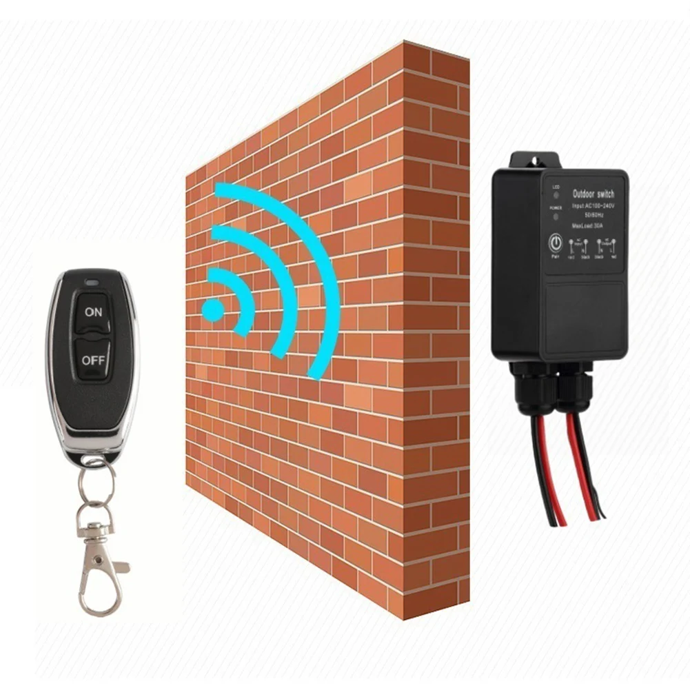 Wysokowydajny, wodoodporny przełącznik zdalnego sterowania 30A do użytku zewnętrznego do pomp i silników o zasięgu sterowania 50 m