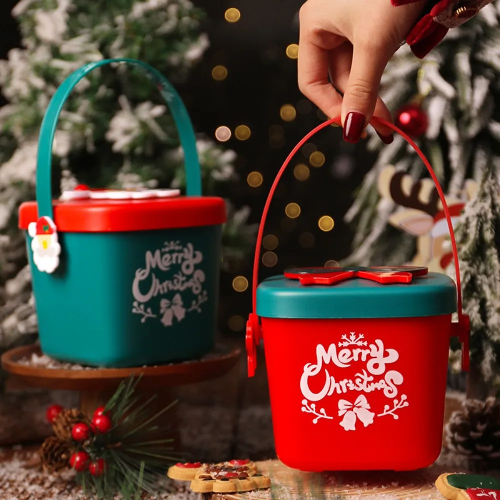 New Multi-purpose Christmas Gift Box Creative Eve Christmas Fruit Box Festival Handheld Candy Buckets Gift