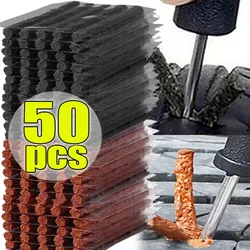 Tire Repair Strips Stiring Glue for Tyre Puncture Emergency Car Motorcycle Bike Tyre Repairing Rubber Strips 10-50pcs Mixed