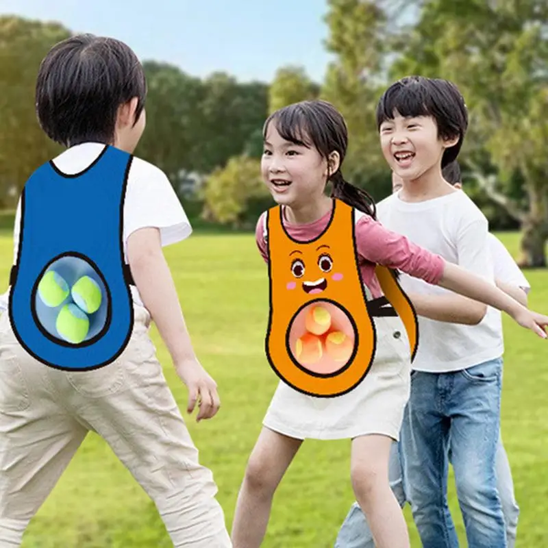 Dziecięca koszulka z lepkimi piłkami, oddychający, wielofunkcyjny zestaw zabawek do unikania, gra w rzucanie na plac zabaw, odzież dla