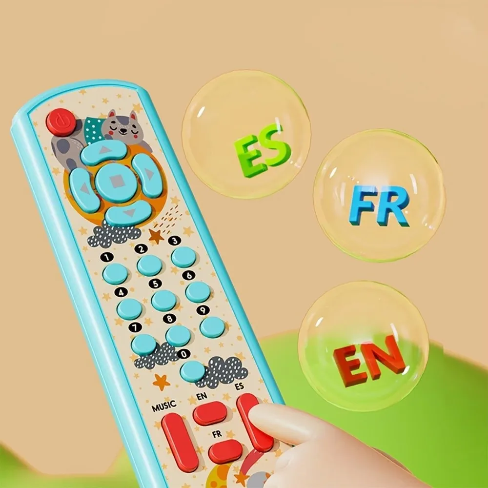 Sound and Light Baby Musical Toys Plastic Interactive Remote Control Toy Sensory Development Three Languages Baby Learning Toy