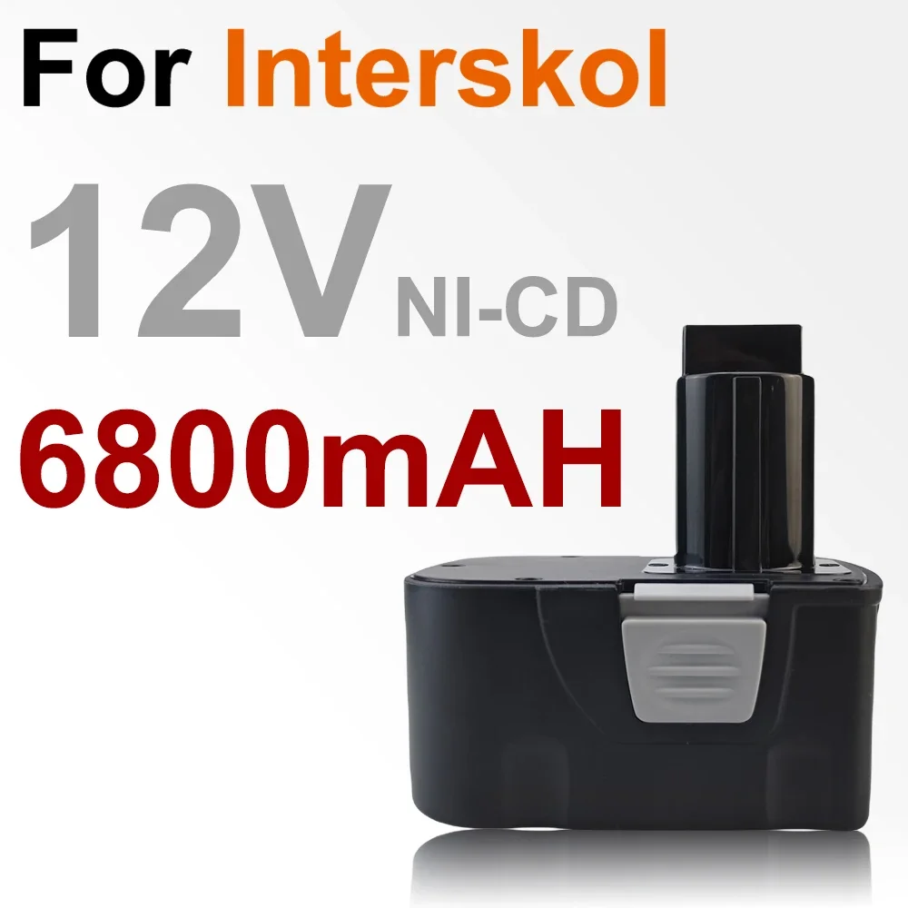 

6800mah For interskol 12V H18 INT18 DA-18ER WU-18ER SD-18ER H14 EB14 TNT14 H12 EB12 TNT12 Electric tool Ni-CD Battery