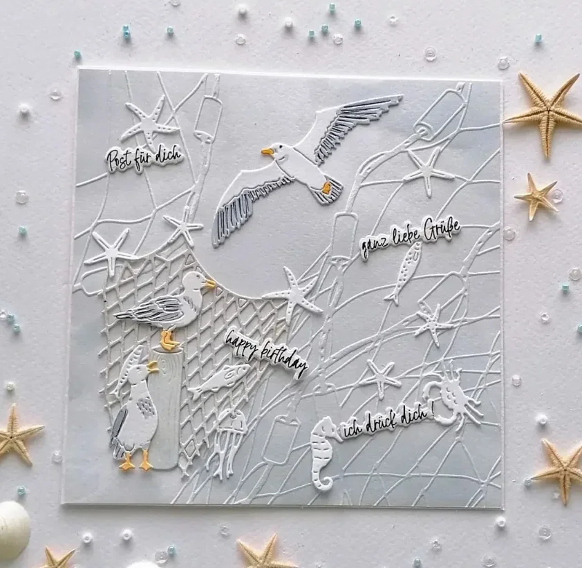 Piggy Craft metal cutting dies cut die mold Fishing net decoration Scrapbook paper craft knife mould blade punch stencils dies
