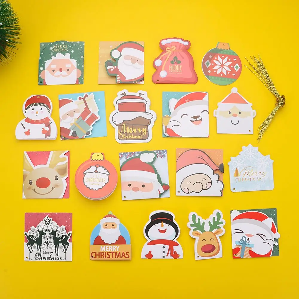 20pcs Merry Christmas Mini Greeting Cards Cards Children New year Gift 2021 Xmas Christmas Party Decorations Postcard