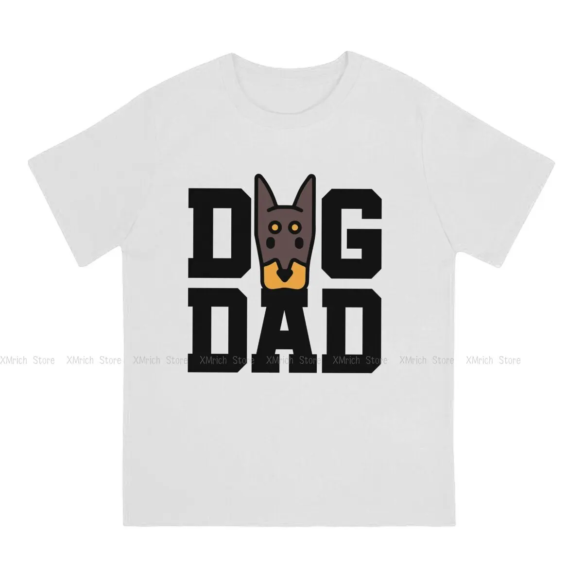 Men's Doberman Dog Dad T Shirt Doberman Dad Dog 100% Cotton Tops Fashion Short Sleeve Round Neck Tees 6XL T-Shirt