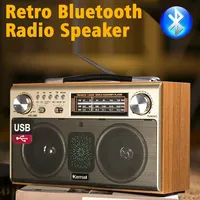 Wooden Retro Wireless Bluetooth Speaker High Quality Portable Home Tri-Band FM Radio Subwoofer Mobile Phone TF Card USB