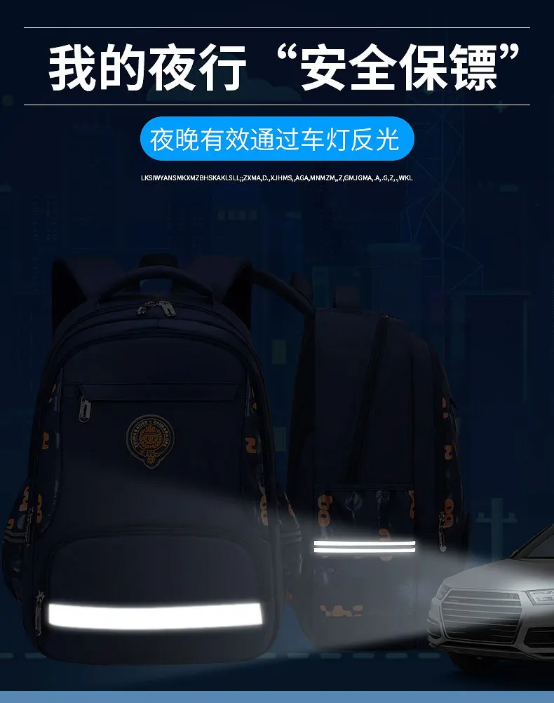 Breathable Backpack for Boys,Double Shoulder School Bag for Elementary Students,Ergonomic Kids Bookbag Back to School
