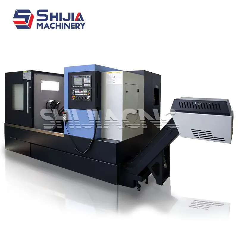 Taiwan Type 5-Axis TCK50DY CNC Lathe Automatic Slant With Straight Y-Axis Movable Toog Inced Bed Ear Guide Rail