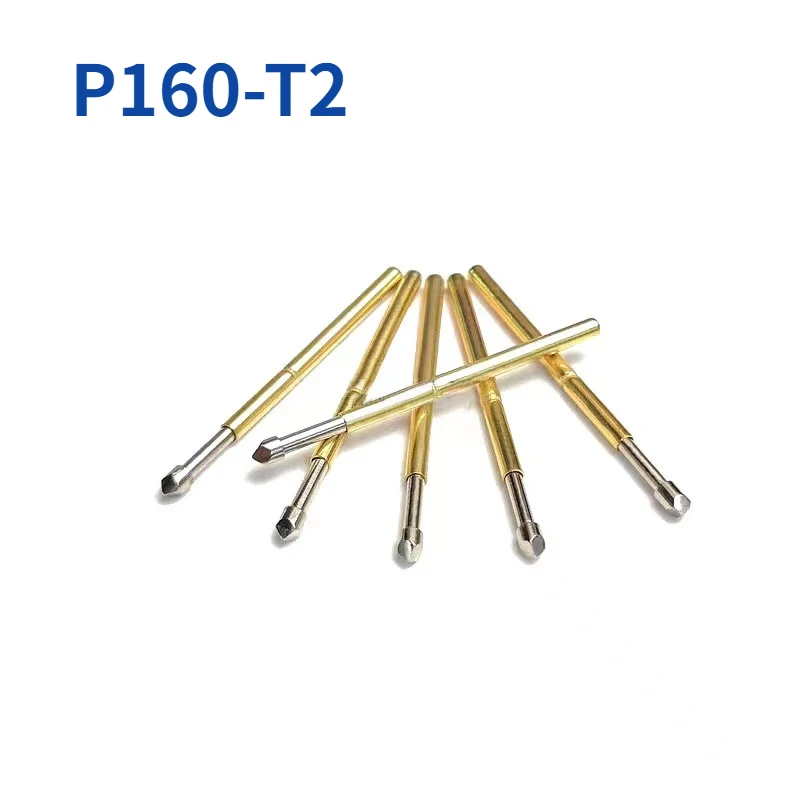 

100 PCS/bag P160-T2 Diamond-shaped Spring Test Probe Outer Diameter 1.36mm Total Length 24.5mm PCB Pogo Pin