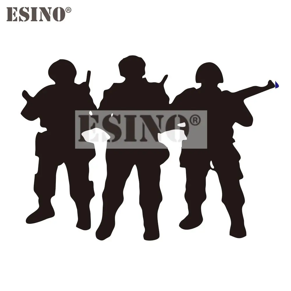 Car Styling Soldiers Warriors Army Band of Brother PVC Carving Waterproof Sticker Bumper Glass Body Creative Pattern Vinyl Decal