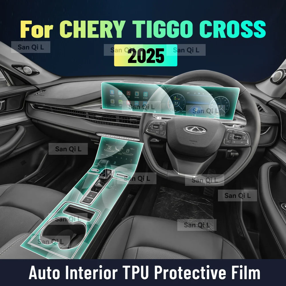 

Для CHERY TIGGO CROSS 2025 RHD внутренняя центральная консоль прозрачная защитная пленка ТПУ автомобильные аксессуары против царапин, набор для ремонта