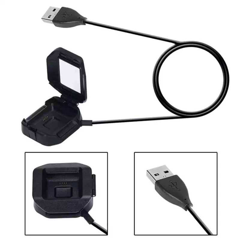 Compatible con cargador Fit-Bit Blaze, base de Cable de carga USB de repuesto para reloj inteligente Blaze