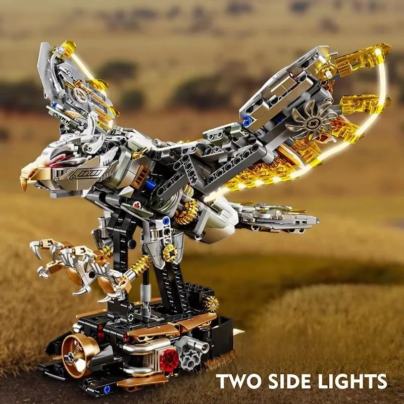 1168 pçs criar moc técnico mecânico águia blocos de construção modelo crianças semi-mecânicas ciência diy brinquedos para presentes do miúdo