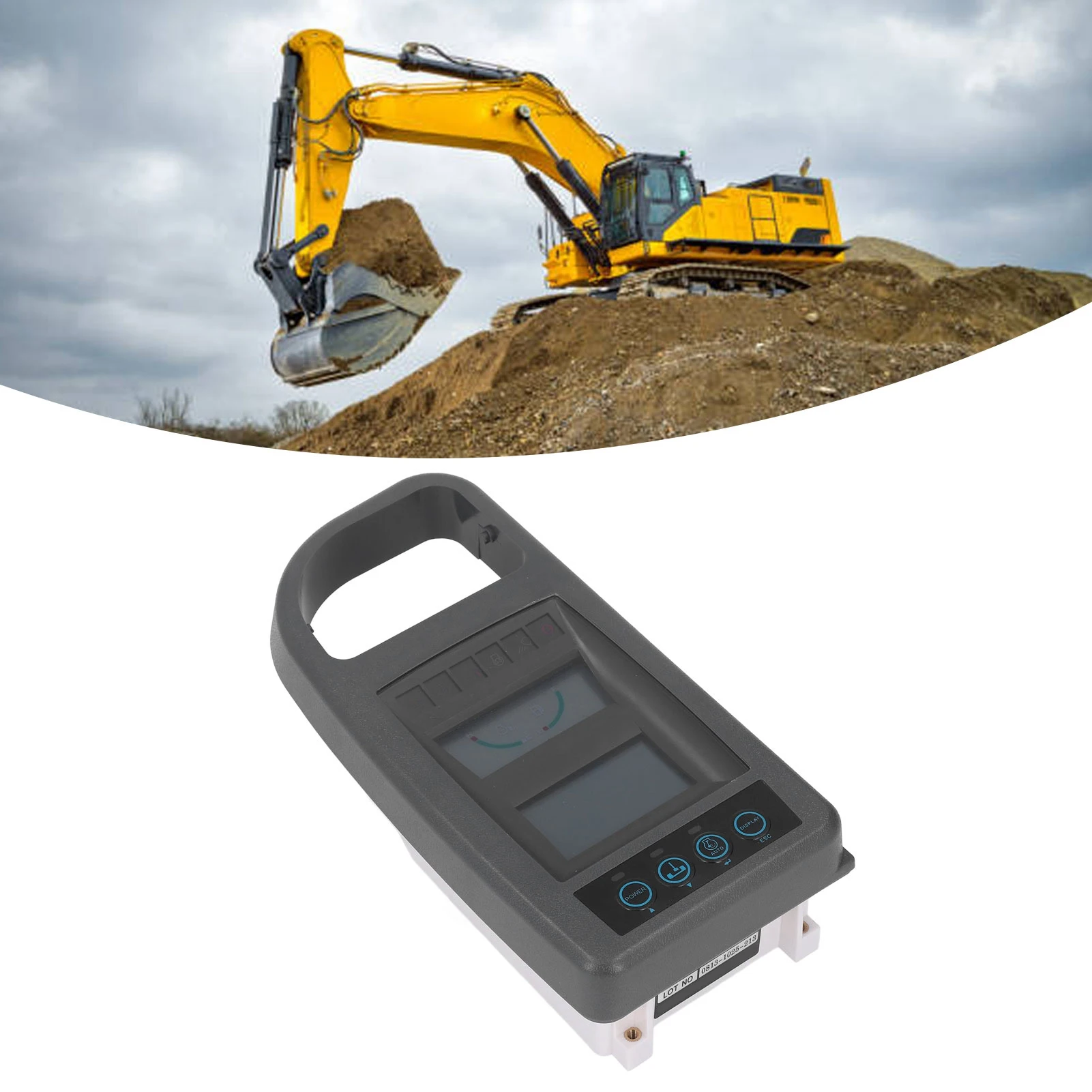 Panel de control de instrumentos LCD Panel de visualización de monitor de excavadora con llave flexible 539‐00048G Pantalla transparente para DH220 7 para reemplazo