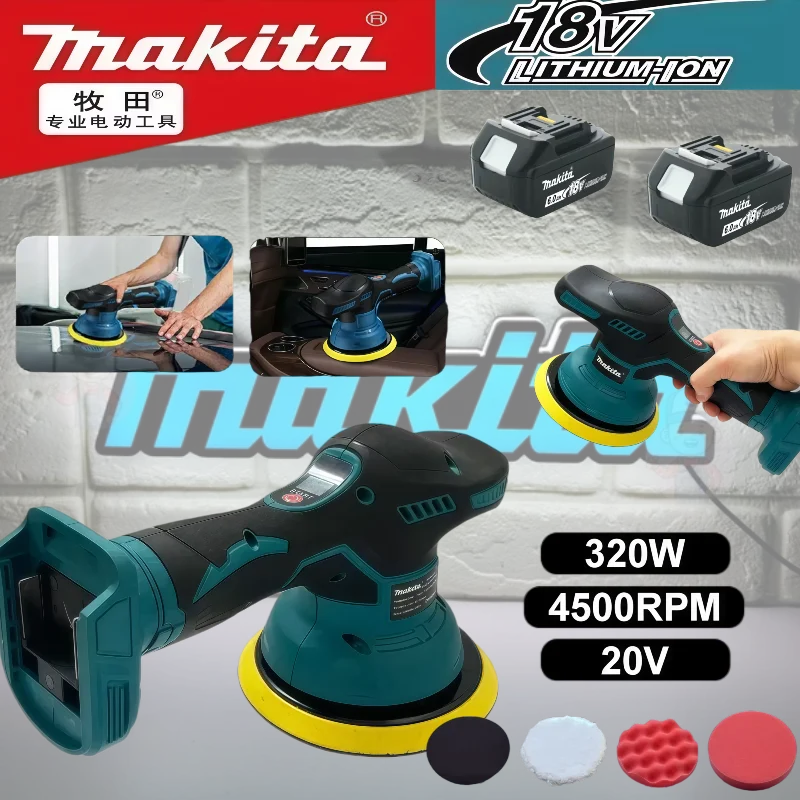 

Беспроводная полировальная машина Makita с 8 скоростями для автомобиля, электрическая, для восстановления и полировки, совместима с аккумуляторами 18В-20В
