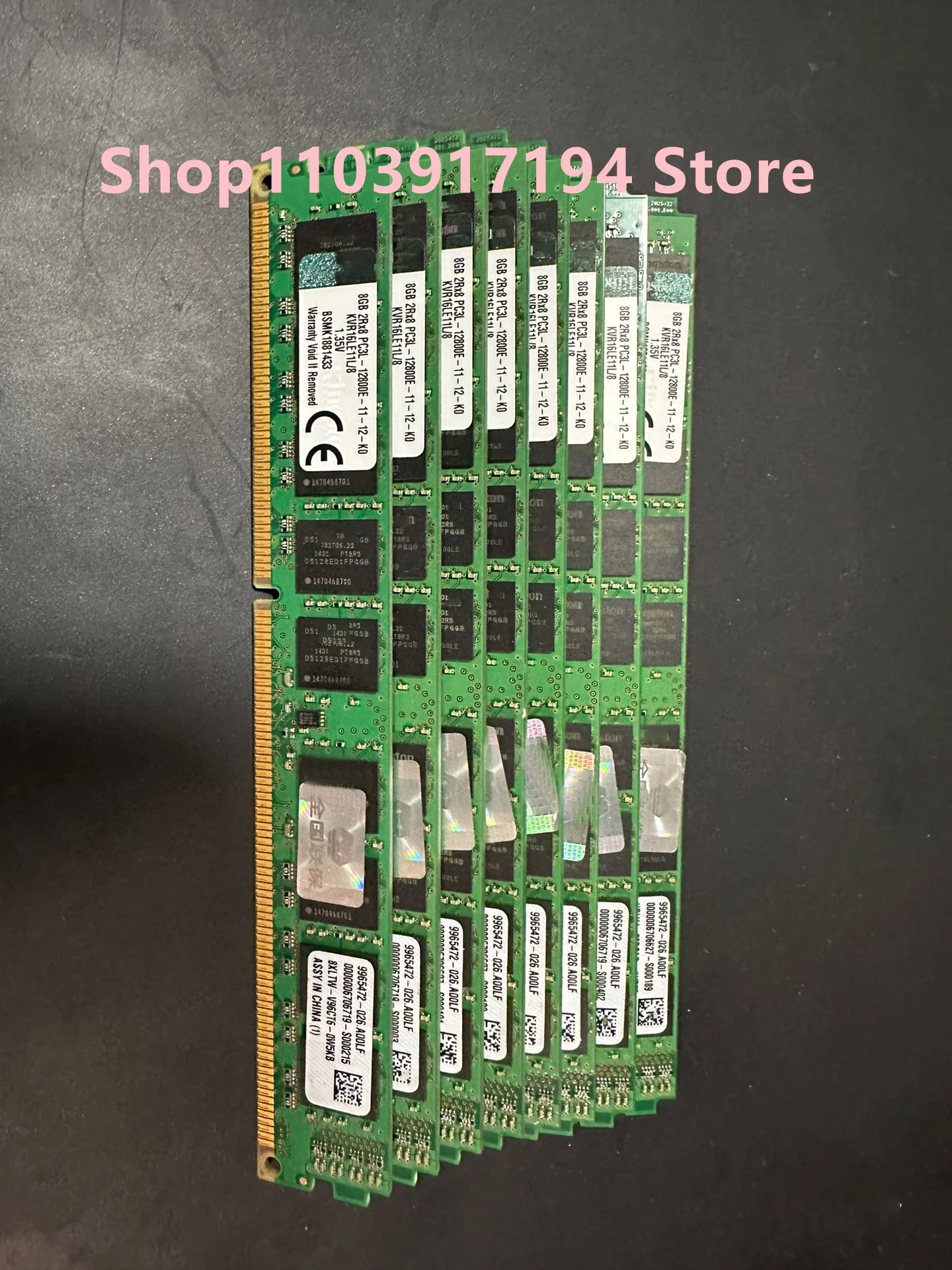 FOR KingSton DDR3l 1600 8g ecc memory , one piece