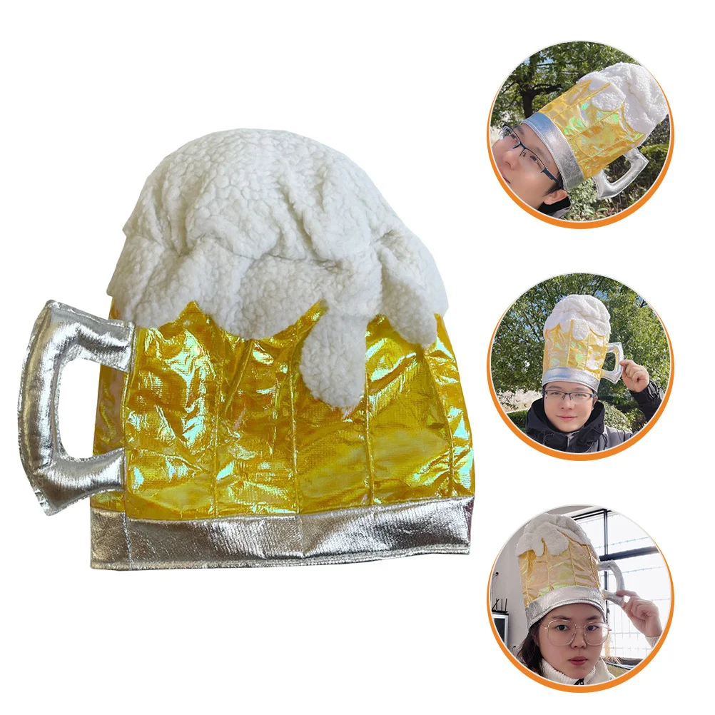 

Exquisite Beer Mug Cap Lovely Costume Accessory Unique Beauty Selfie Hat Carnival Decoration Performance Class