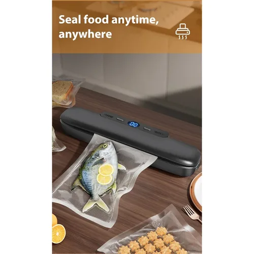 Imagen 2 del producto Máquina de conservación y sellado de alimentos, mini sellador al vacío automático de cocina, pequeña máquina envasadora automática.