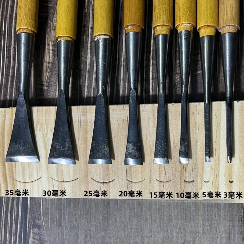 Wood Carving Tools Hand Woodworking Carving Knife Carving Chisel Flat Knife Round Knife Triangular Oblique Knife