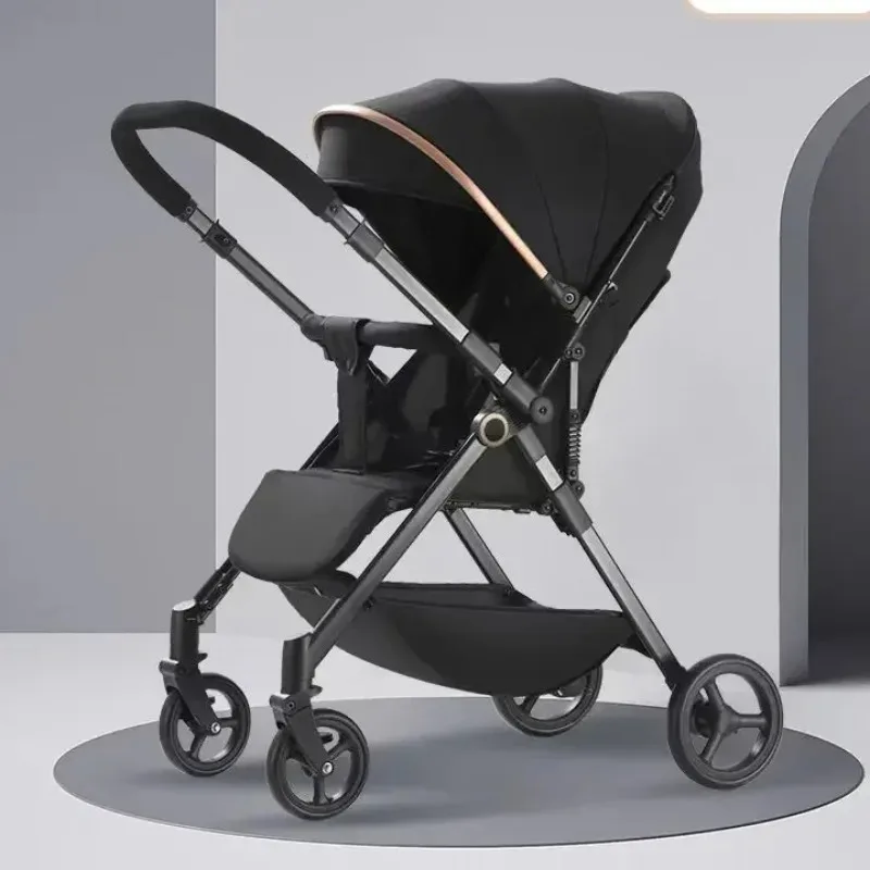 

EG7 Lightweight Foldable Stroller, Two-Way Sit Recline Pram, Portable Pushchair, Compact Baby Carriage For Travel And Toddlers,