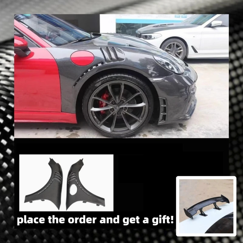 

Carbon Fiber Front Fender for Porsche Boxster 718 981 Modified New Style Vented Fenders Car Accessories Body Kit