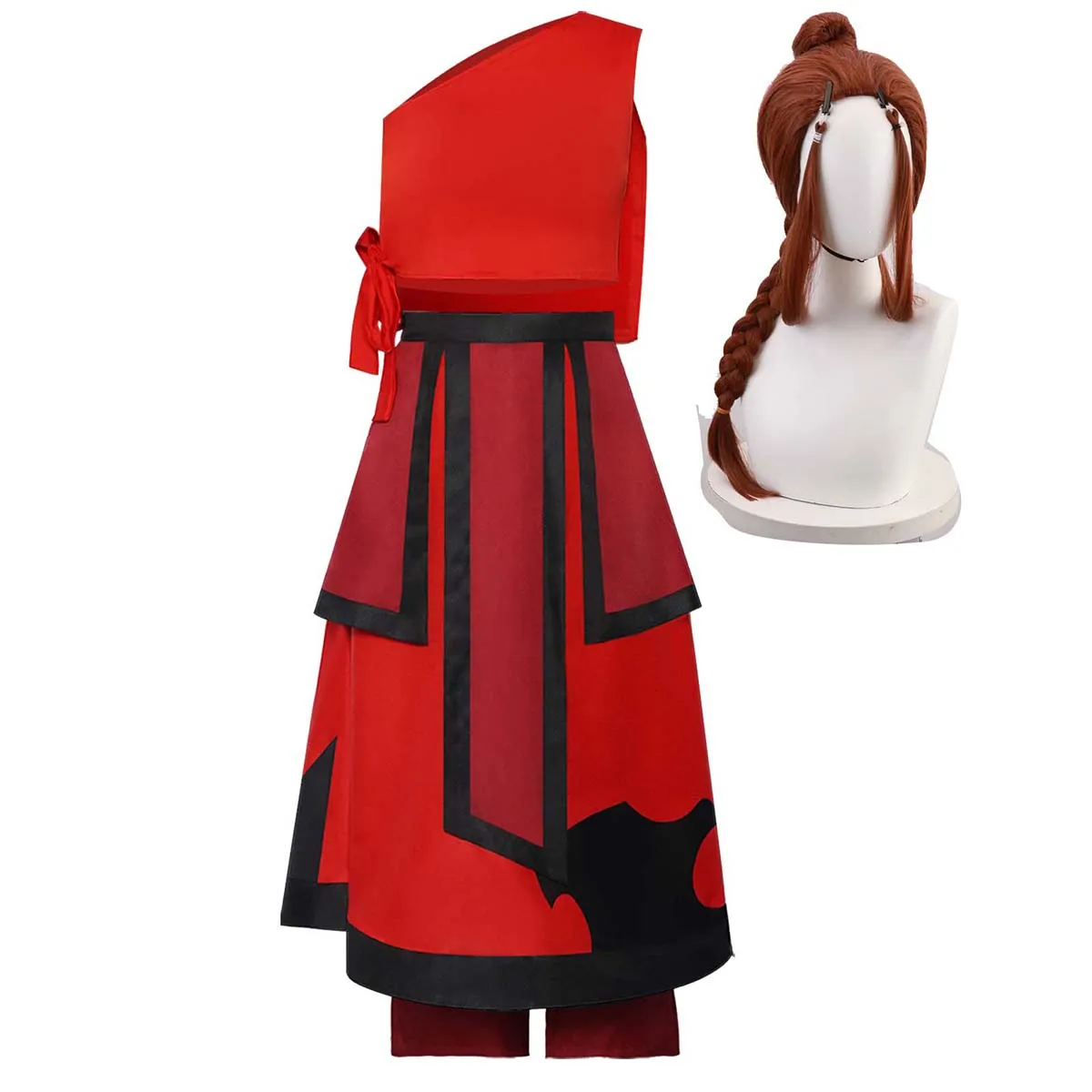 Anime Avatar Katara Cosplay Costume The Last Airbender Outfit Uniform Or Wig view 3