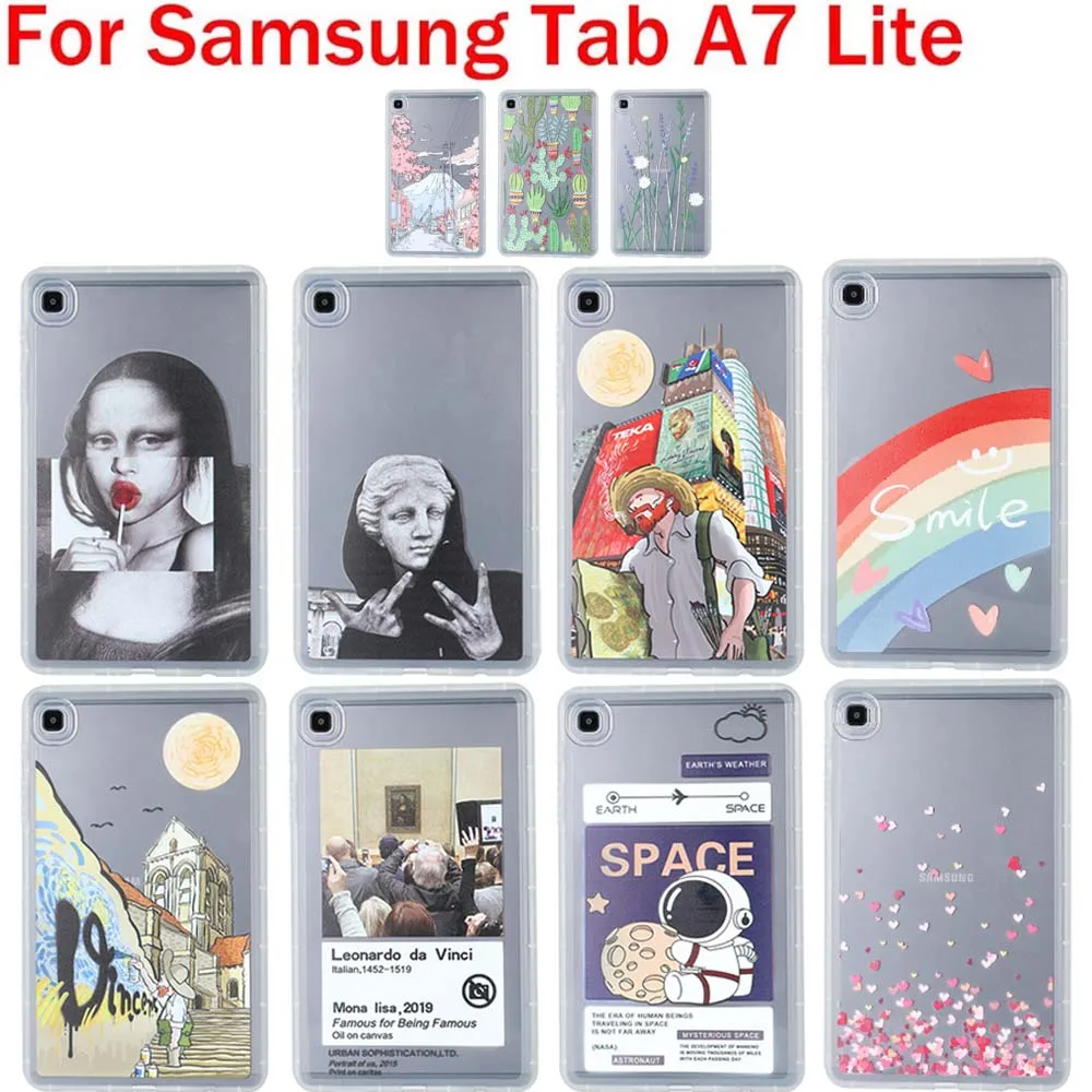 

Мягкий противоударный чехол из ТПУ для Samsung Tab A7 Lite, с рисунком