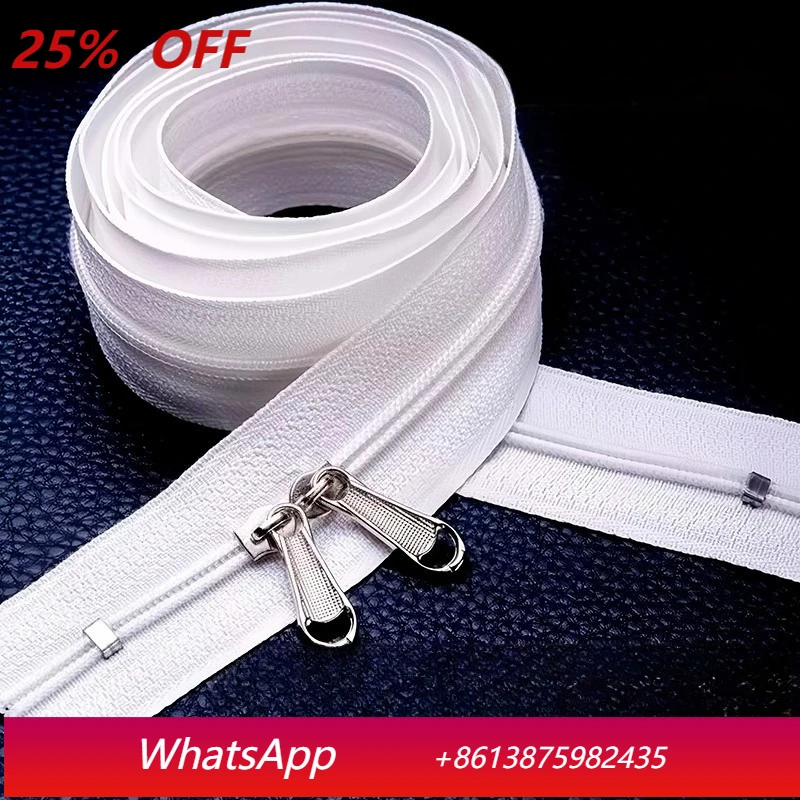 

LTT household quilt quilt cover special zipper double head thickened white long zipper