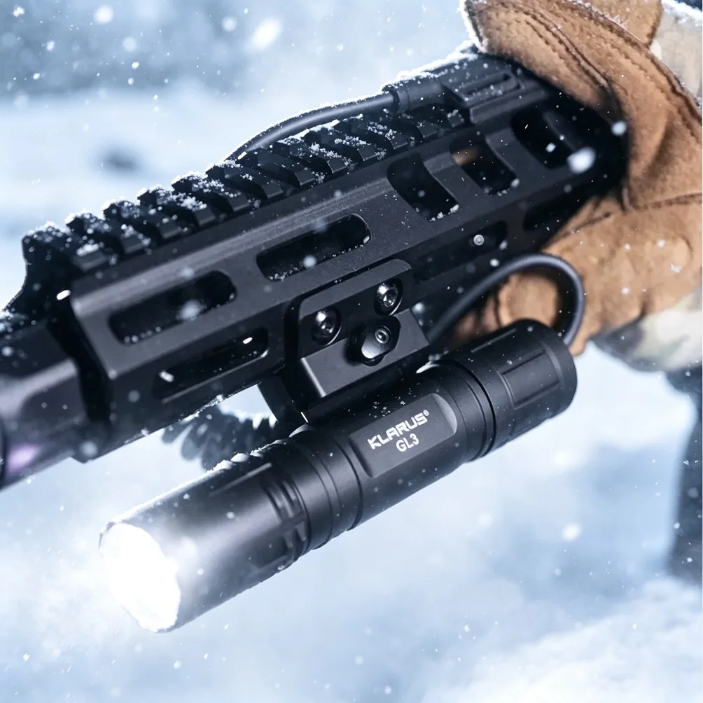 Klarus GL3 Tactical Flashlight 2100LM LED Rechargeable Torch with M‑LOK Mount Remote Switch for Hunting Patrol Outdoor Use - view 3