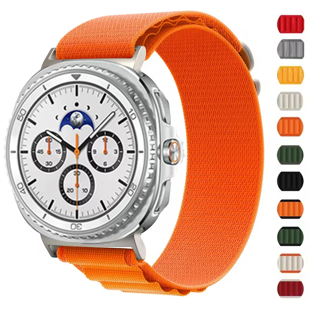 Alpine Nylon-Armband für Samsung Galaxy Watch 8 Classic 46 mm, Zubehör Correa für Galaxy Watch 8 40 mm 44 mm Sportarmband