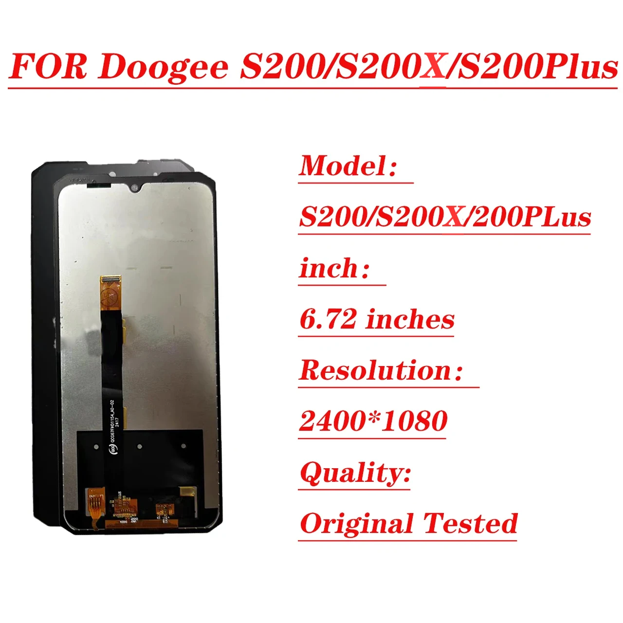 For Doogee S200 S200E S200 Plus LCD 120HZ Smartphone Display Touch Screen Digitizer Assembly Replacement Parts