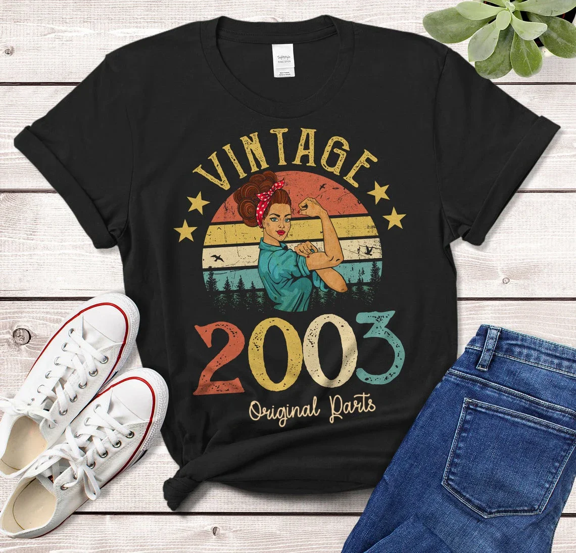 2024 T-Shirt Women 21 Old 21st Birthday Gift Girls Mom Wife Daughter Top Retro Tee Shirt oversized t shirt women clothing