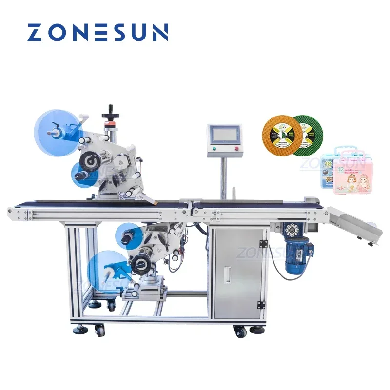 ZONESUN ZS-TB716Z آلة وضع العلامات العلوية والسفلية الأوتوماتيكية على الجانبين لصندوق مستحضرات التجميل وكتاب كرتوني لملصق السطح المسطح #2