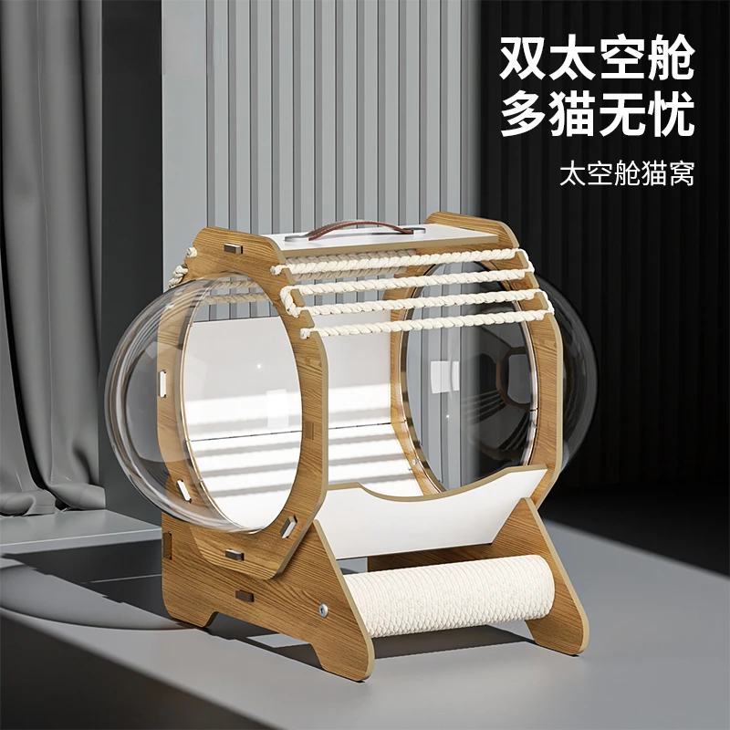 

Capsule Space Capsule Cat Nest Multi-Cat Four Seasons Universal Summer Summer Kennel Closed Cat Transparent Cat House Villa