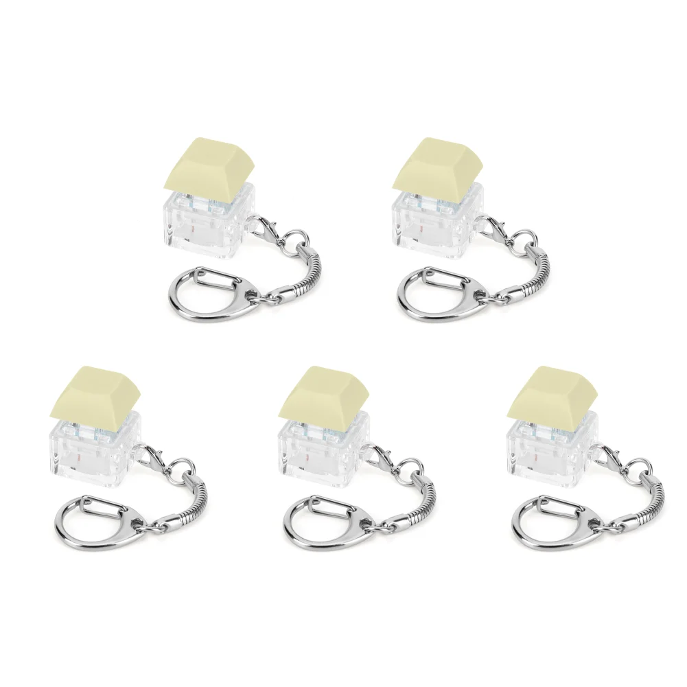 

Keyboard Fidget Keychain Decompression Button Stress Relief Gifts(Yellow)